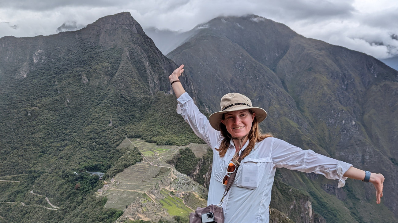 Amanda Wachenfeld on a hike.