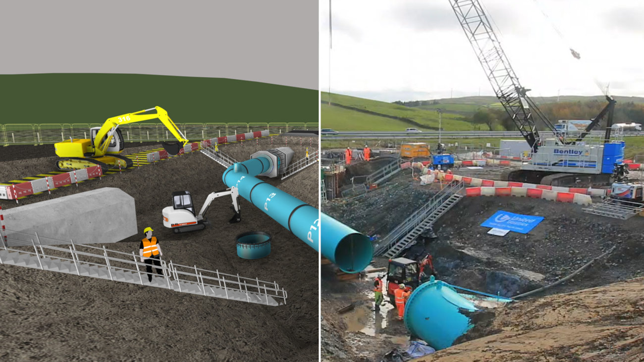 A pipeline under construction.