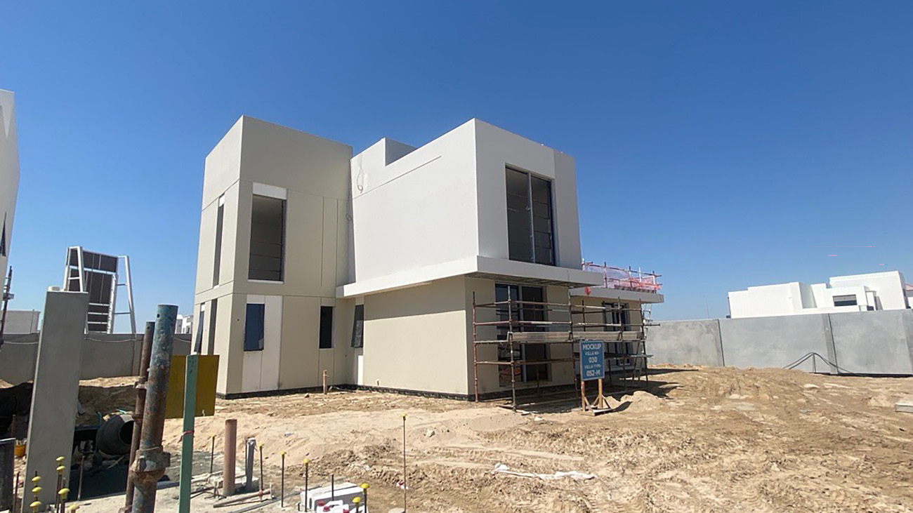 A home under construction.