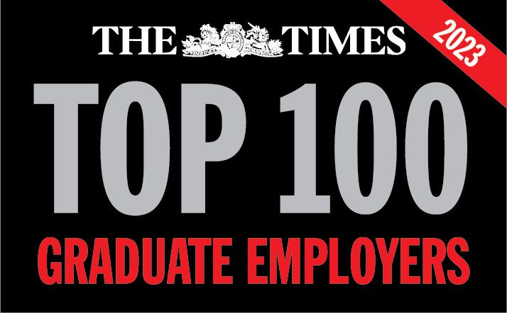 Times Top 100 Graduate Employers 2023 logo.