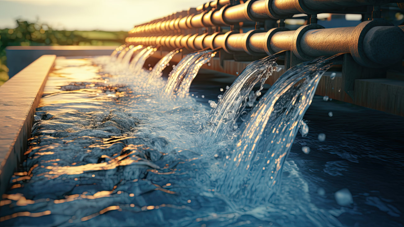 water flowing from different points along a pipe.jpg