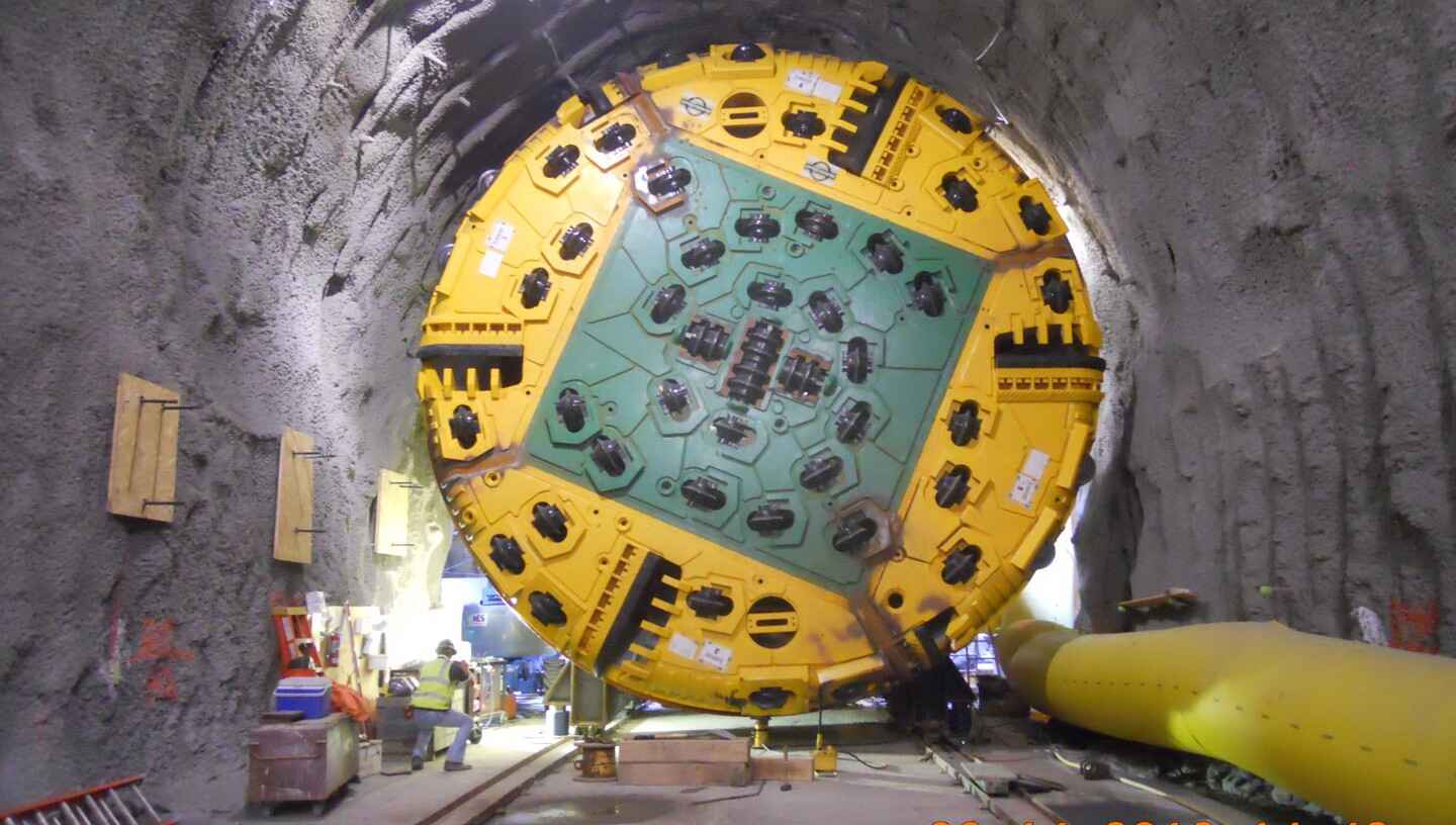 A cross-section of the Euclid Creek tunnel