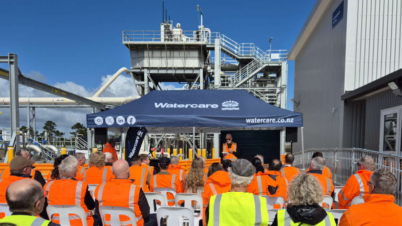 The Snells Beach Wastewater Treatment Plant opening ceremony.