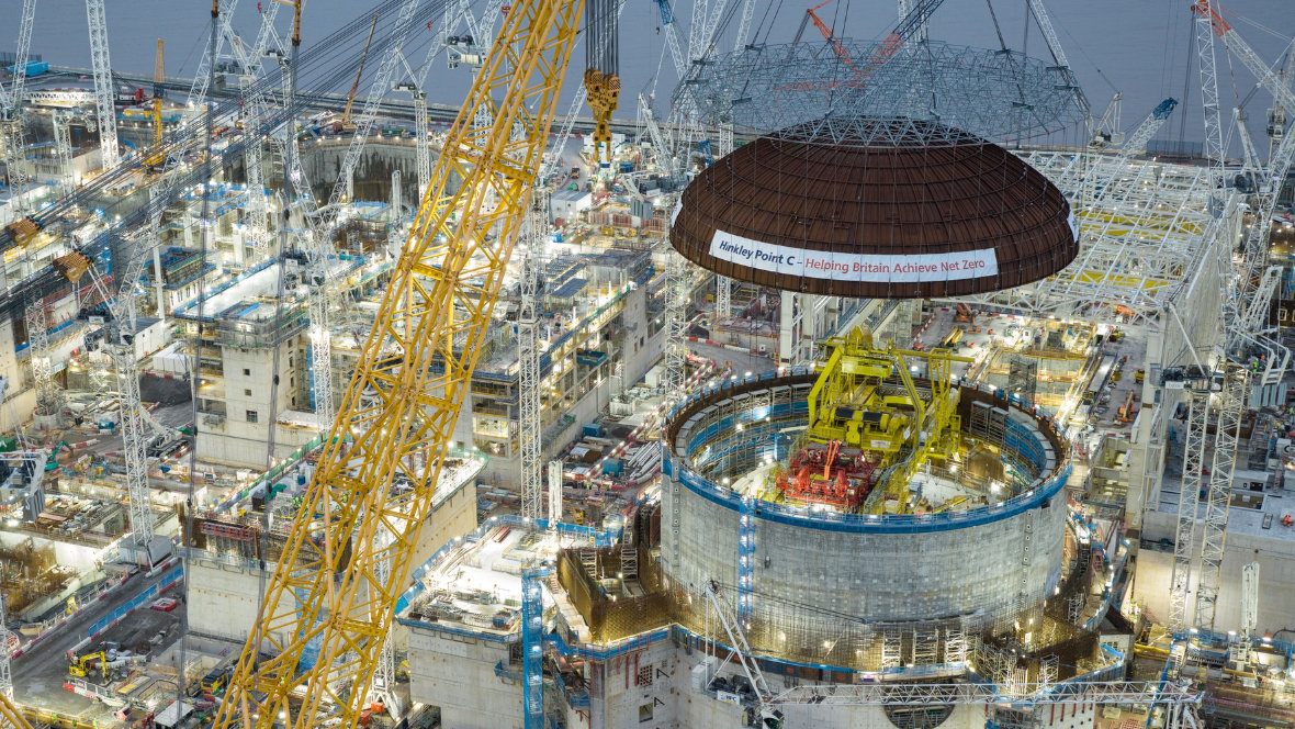 Hinkley C power plant under construction.