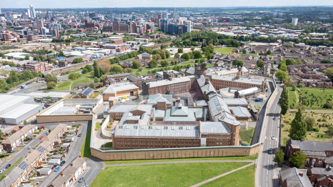 Aerial photo of HM Prison Leeds.