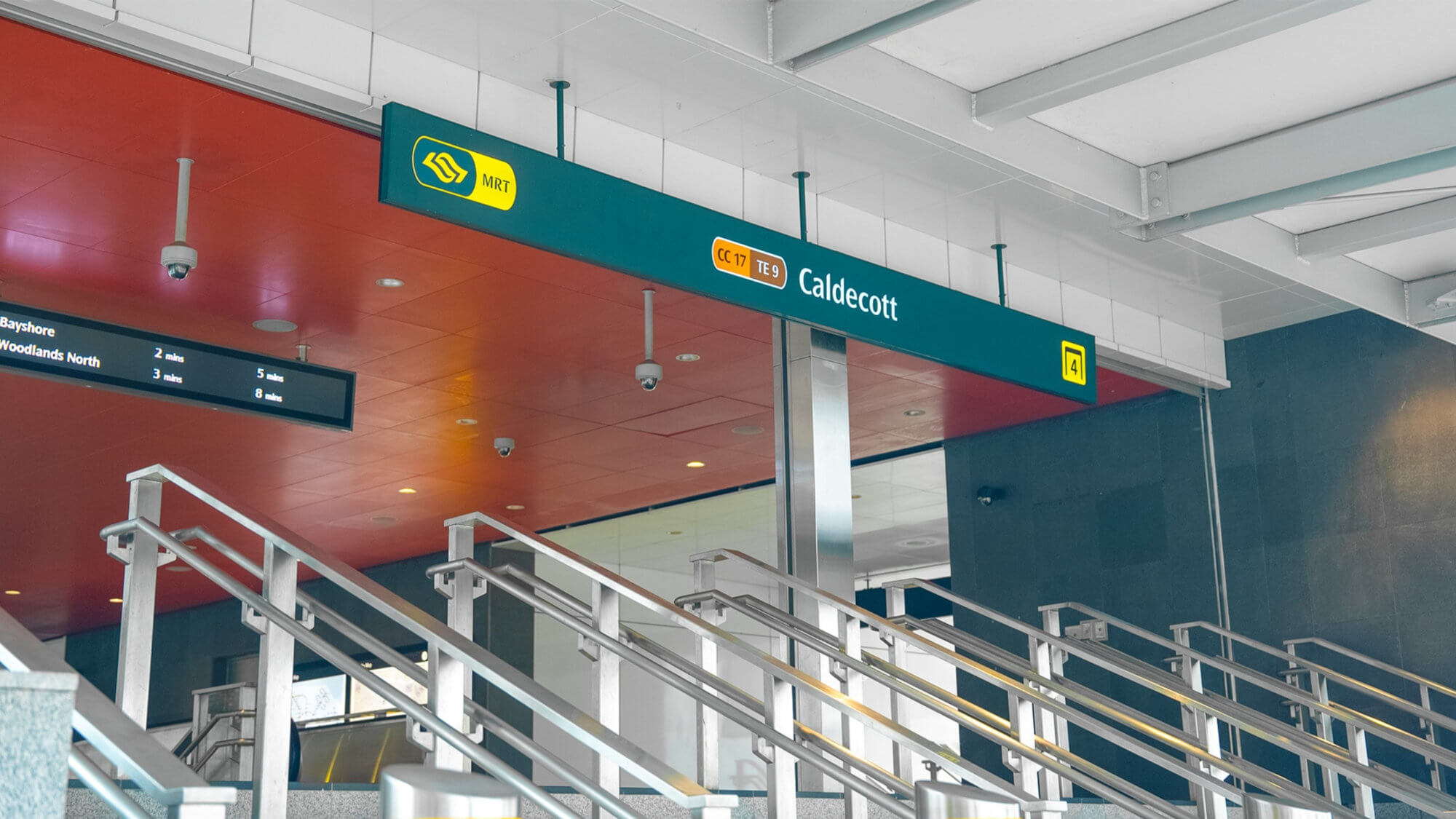 Entrance to Caldecott station in Singapore.
