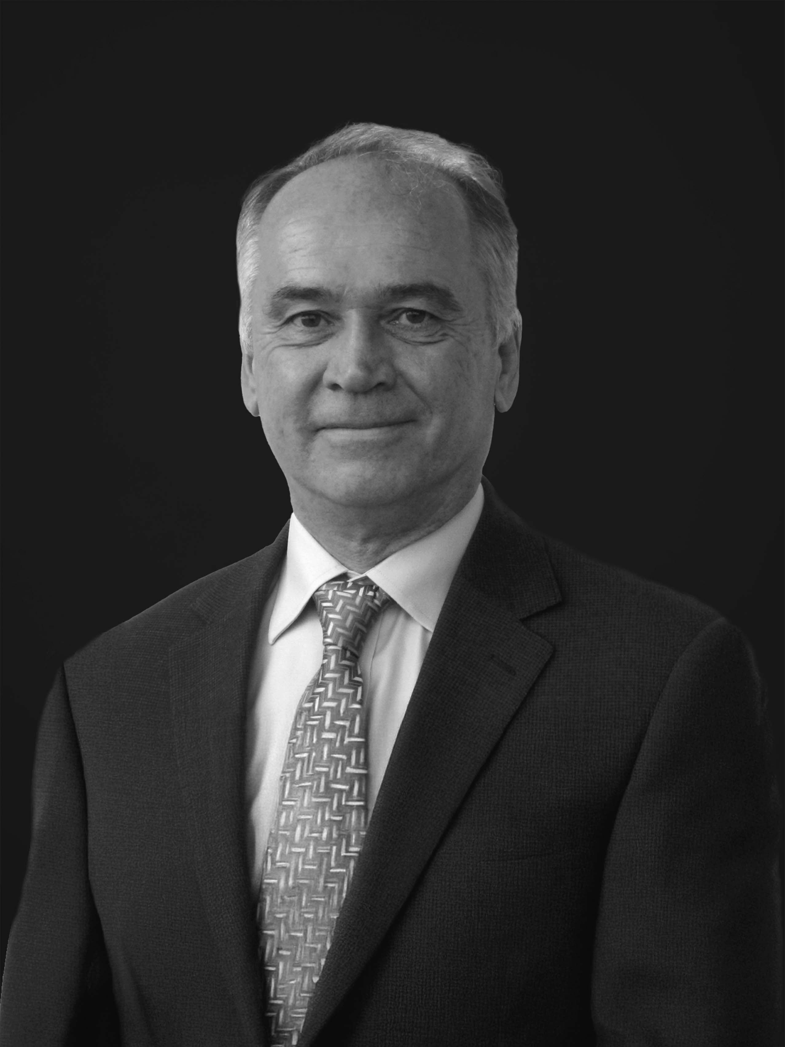 Black and white image of John Palmer, Technical director of nuclear at Mott MacDonald