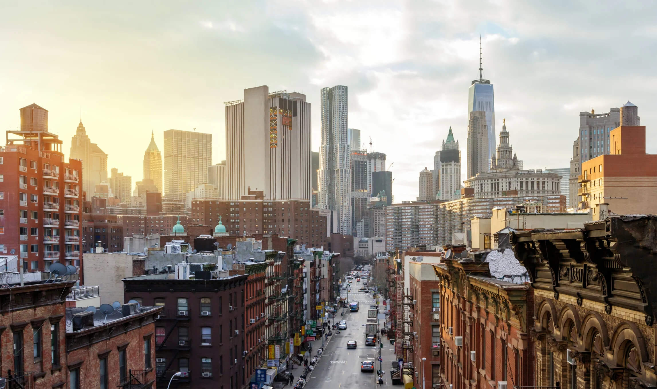 New York city skyline.