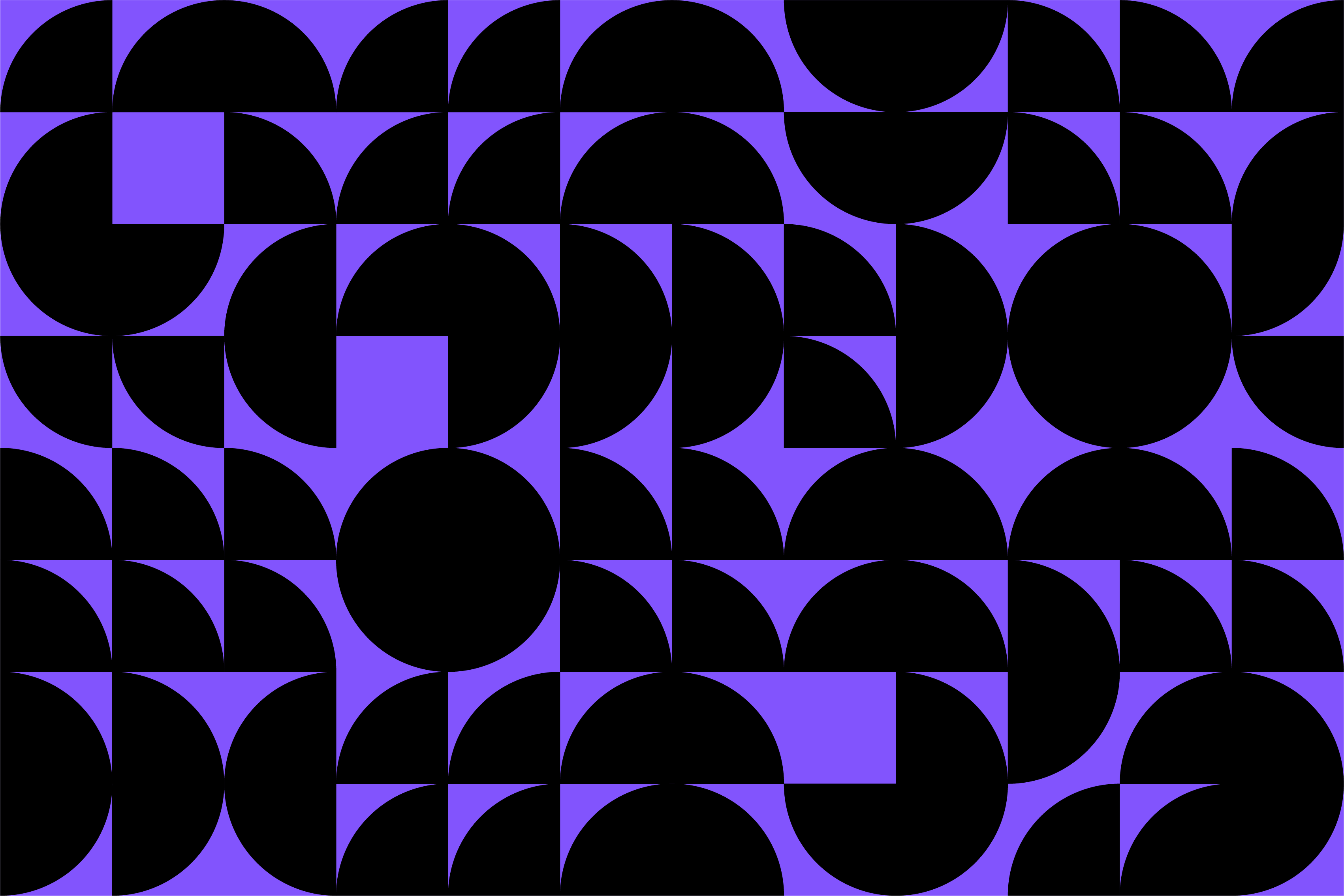 Abstract image on purple background with black shapes.
