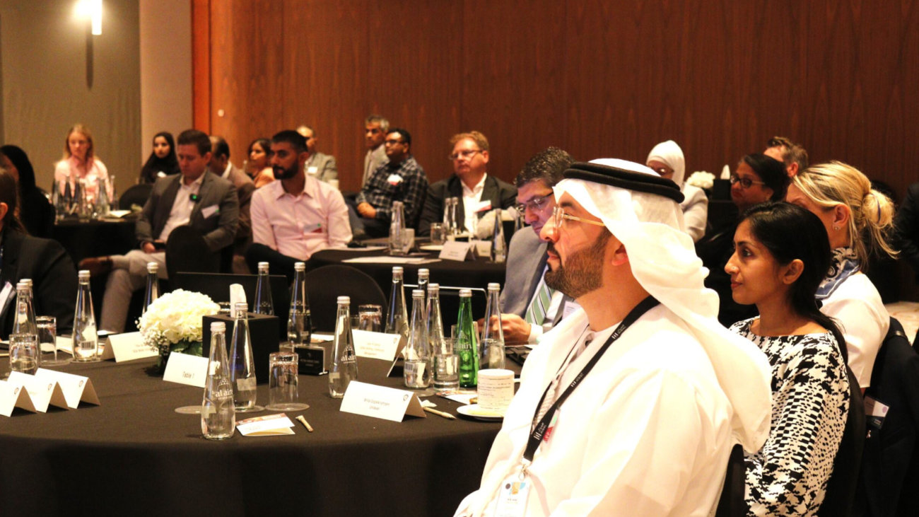 Audience members seated at a Carbon Crunch event.