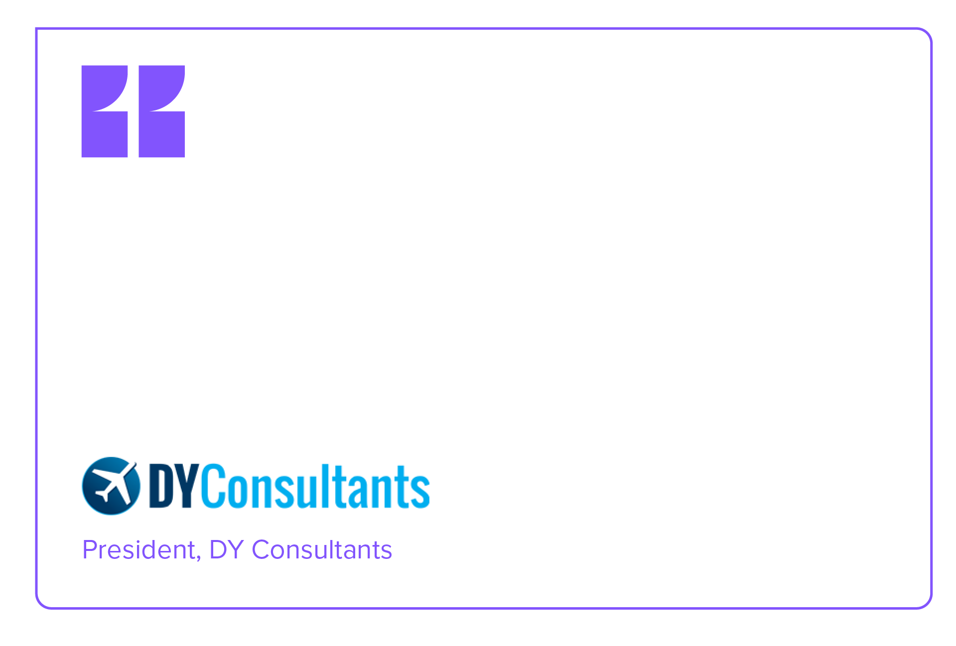 Quote from DY Consultants.
