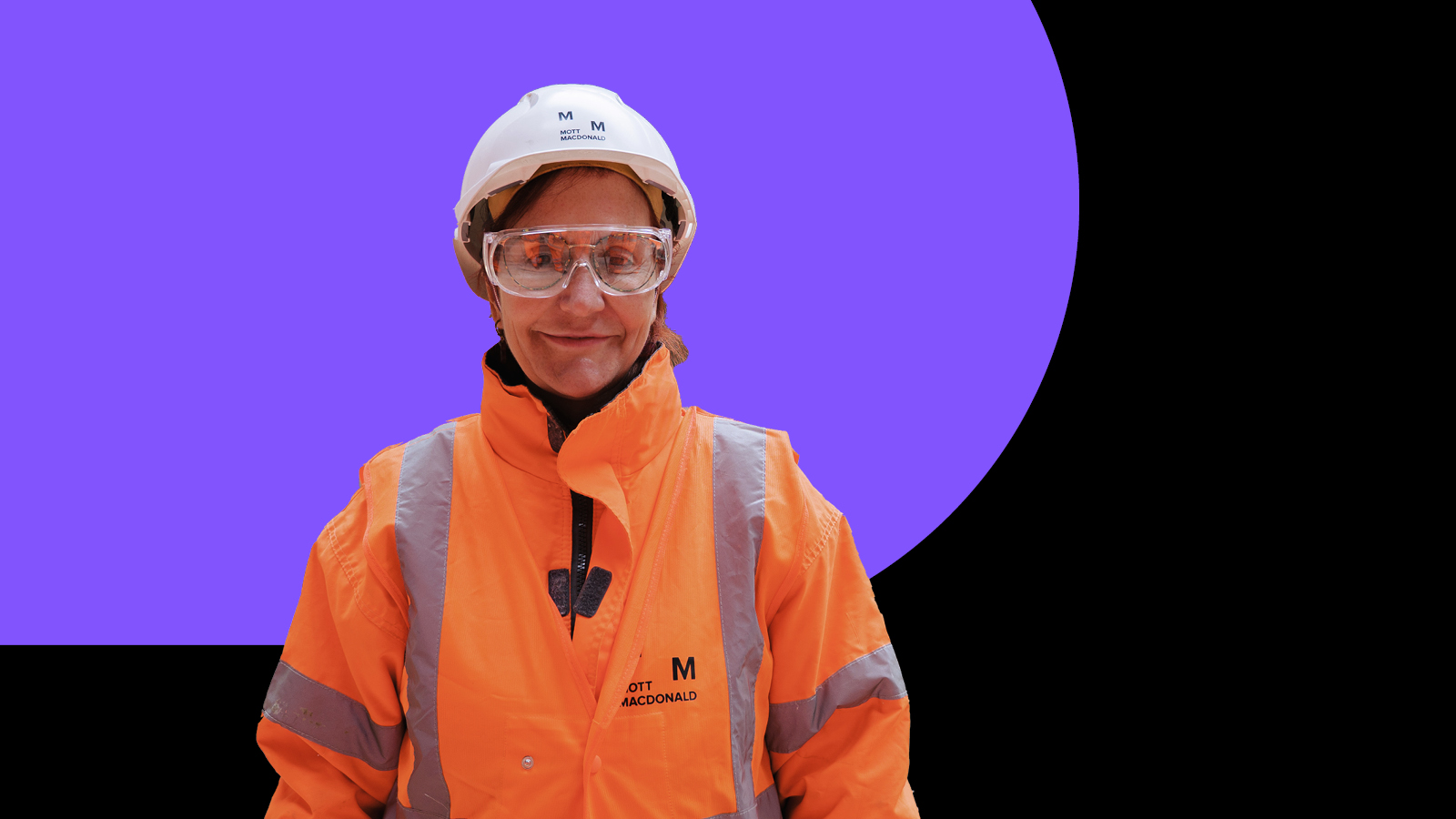Mott MacDonald’s tunnels lead, Rosa Diez in a hard hat and hi-vis jacket