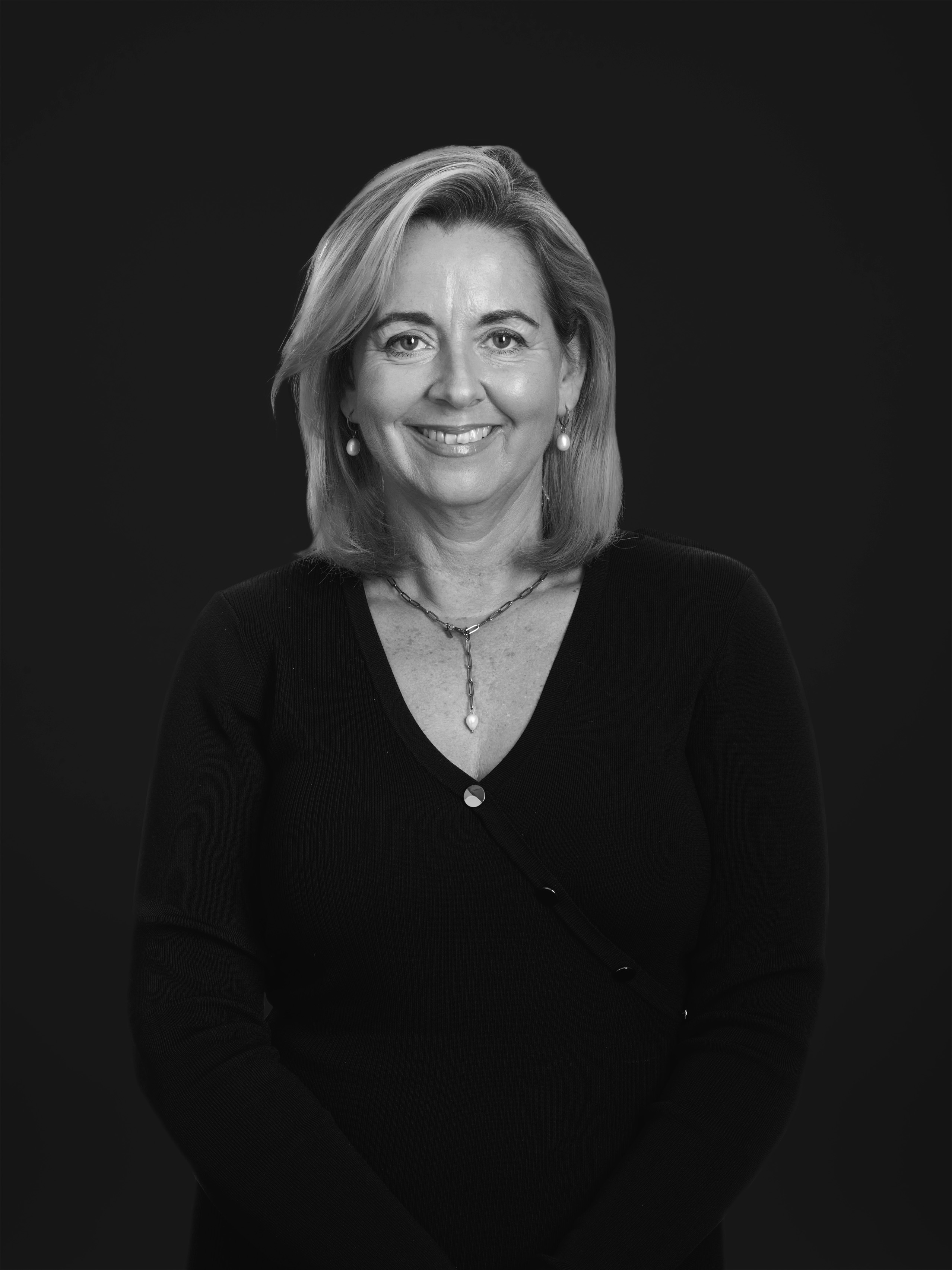 Black and white headshot of Hannah Lewis-Jones, client and partnership lead