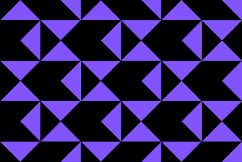 Image of black background with purple triangles situated in various directions.