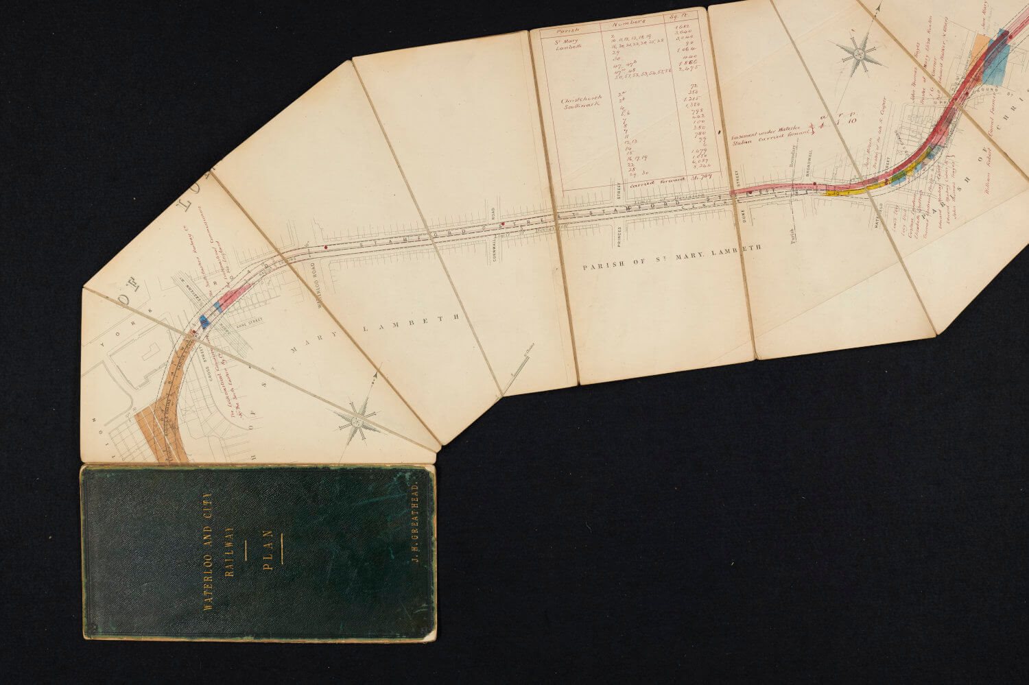 Waterloo and City line route map, 1890s.