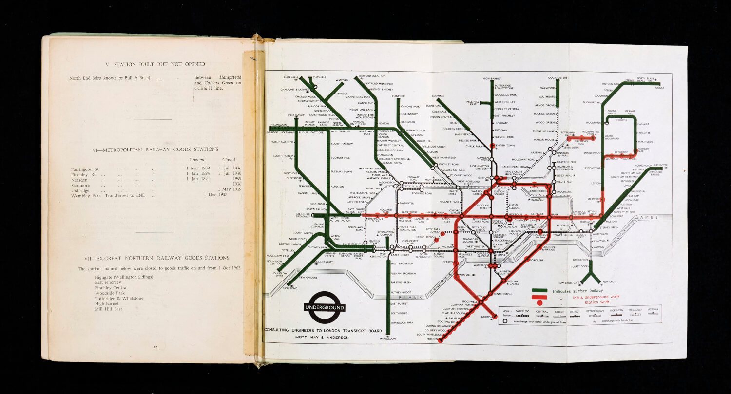 Map of London Underground, 1933.